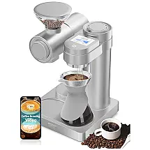 Máquina de Café Expresso 4 em 1 com Moedor Inteligente Embutido 1000W, 110v, GEVI SCM1705 UL, Cinza