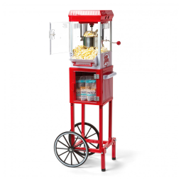 Carrinho de Pipoca com Panela de 76 mL Produz até 10 Xícaras por Vez, 110V, Nostalgia, Vermelho e Branco