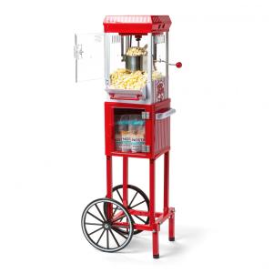 Carrinho de Pipoca com Panela de 76 mL Produz até 10 Xícaras por Vez, 110V, Nostalgia, Vermelho e Branco