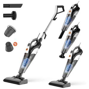 Aspirador de Pó com Fio Portátil 4 em 1 Potente 20Kpa 600W 110V, Hihhy, Preto