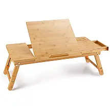NNEWVANTE Mesa para laptop de bambu