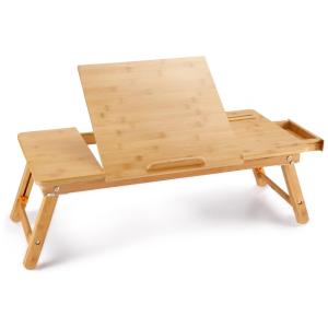 NNEWVANTE Mesa para laptop de bambu