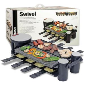 Churrasqueira de pedra e alumínio fundido, SWISSMAR KF 77073, Preto