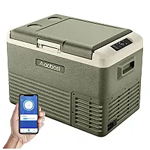 Geladeira Portátil 30L com Controle Via APP 2 24V DC 110 240V AC AAOBOSI, Verde