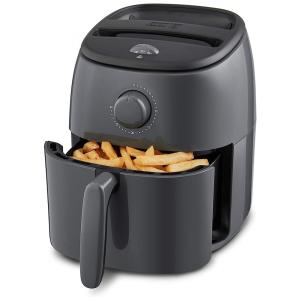 Fritadeira Elétrica AirFryer 2.6L com Temperatura Ajustável e Desligamento Automático, 1000W, 110v, DASH DCAF200GBGY02, Preto