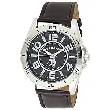 Relógio cláico maclino An Pleira de Coro, U.S. POLO ASSN. USC50003, Marrom Escuro
