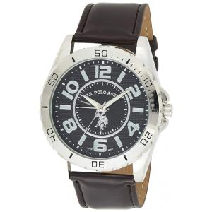 Relógio cláico maclino An Pleira de Coro, U.S. POLO ASSN. USC50003, Marrom Escuro