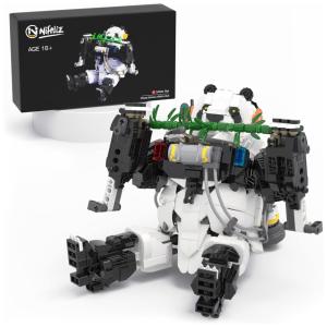 Kit de Construção Panda com 1348 Peças, Nifeliz, Branco e Preto