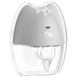 Bomba Tira Leite Unica Elétrica Portátil e Recarregável com 4 Modos e 9 Níveis de Sucção, BELLABABY BLA8038, Cinza