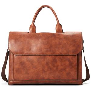 pasta de couro Messenger Bag Satchel 15.6 Laptop Bolsas de Escritório para mulheres e homens, BOSTANTEN 6941028414292