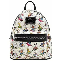 Mochila Escolar Infantil Loungefly Disney Mickey Mouse para Crianças a Partir de 3 Anos, Branca