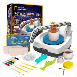 Kit Completo de Cerâmica para Iniciantes, Motor Plug in com Argila Seca e Ferramentas, National Geographic
