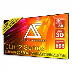 Tela de projeção fixa ALR 103" Akia Screens cinza 16:9 CLR2 4K 8K 3D para projetor curto e ultracurto
