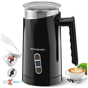 Espumador de Leite Elétrico 300 mL 4 em 1 com Modo Automático, 110V, Spacekey, Preto