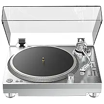 Vitrola Toca Discos Retrô Vitrola, 2 Velocidades com Bluetooth e Alto Falantes Embutidos, 110v, DIGITNOW, Prateado