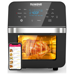 Fritadeira Elétrica Airfryer 14,6L com Espeto Rotisserie, Controle de Temperatura, Termômetro Inteligente e Janela para Visualização