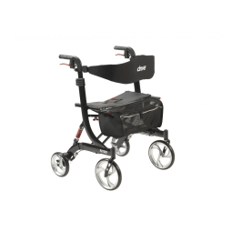 Andador para Idosos e Adultos com Assento, até 200 Quilos, Drive Medical 10266HD, Preto