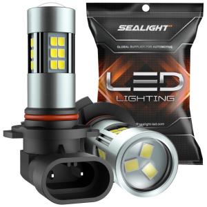 Kit Xenon Lâmpadas LED Branca 15000 Lumens 6000K, H10, 9145, 9140, 9045, 9040, 2 Peças, SEALIGHT 8542083631, Preto