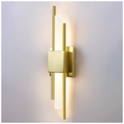 Arandela LED 3000K com Acabamento Escovado e Dourado. Ideal para Quarto, Banheiro e Sala de Estar. LOSNEOLAZ