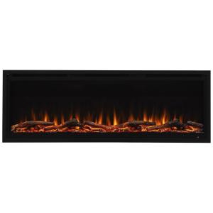 Lareira Elétrica de Embutir A43x127L cm com Ajuste da Cor, Brilho e Velocidade das Chamas, 110V 1500W, FIREBLAZE Where Warmth Begins