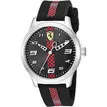 Relógio de Pulso Ferrari Pitlane Quartzo Aço Inoxidável Pulseira Silicone Resistente Água