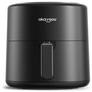 Okaysou 9 in 1 Air Fryer 4.3 QT Compact AirFryer with Digital LED Touch Panel Toaster Oven Healthy Cooking Stainless Steel Timer and Temp