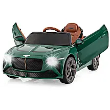 Carro Elétrico Infantil a Bateria com Controle Remoto, Portas de Tesoura, Luzes e Efeitos Sonoros, 12V, Costzon, Verde