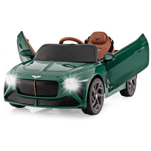 Carro Elétrico Infantil a Bateria com Controle Remoto, Portas de Tesoura, Luzes e Efeitos Sonoros, 12V, Costzon, Verde