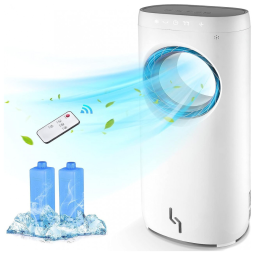 Ventilador de Torre com 3 Velocidades, Controle Remoto, Tela LED e Desligamento Automático, 110v, TRUSTECH BFT2103R01, Branco