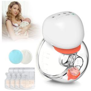 Evohom Bomba Tira Leite Unica Elétrica Portátil e Recarregável com 2 Modos e 5 Níveis de Sucção, Vermelha