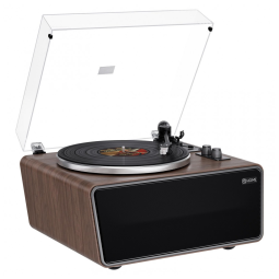 Toca-discos de vinil All in One XJ-HOME, Bluetooth integrado, 4 alto-falantes estéreo, Pré-amplificador Phono, Alta Fidelidade