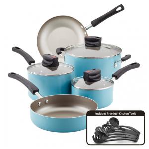 Conjunto de Panelas e Frigideiras Antiaderentes, 14 Peças, FARBERWARE 22398, Azul