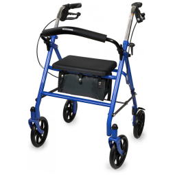 Andador Adulto Idoso McKesson com Assento, Suporta até 136 Quilos, Azul