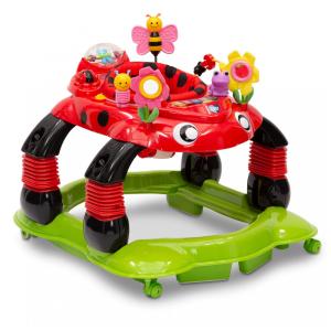 Andador Interativo 4 em 1 com Atividades e Assento Ajustável para 11 a 13 kg, Delta, Vermelho