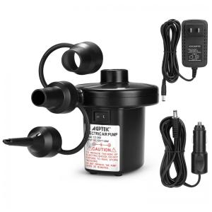 Bomba de Ar Elétrica Portátil para Colchão Inflável, Infla e Desinfla, 110V 12V, AGPTEK, Preta