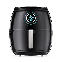 Tomons Fritadeira Elétrica AirFryer 5L com 8 Funções e Controle Digital, 110V, Preta