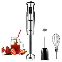 Mixer com 8 Velocidades e Acessórios, Aço Inoxidável, 500W, 110v, REDMOND HB 105SD, Prateado