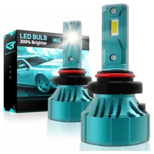 Glowteck Kit Xenon Lâmpadas LED Branca 20000 Lumens 6500K, 9003, H4, 2 Peças