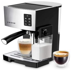 Cafeteira Elétrica Expresso Reservatório 1.4 L 20 Bar de Pressão, 1250W, 110v, JASSY, Prateado