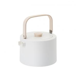 Chaleira de Chá 1 Litro em Aço Inoxidável com Desligamento Automático, Dr.HOWS, Branca