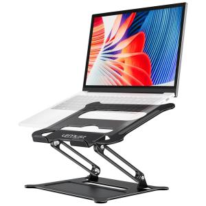 Suporte Ergonômico laptop Ajustável Dobrável Até 40Cm, URMUST UMCA2020001, Preto