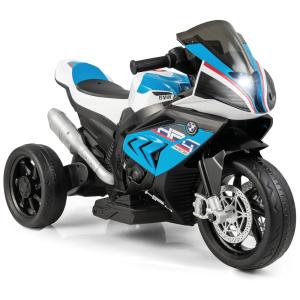 Moto Elétrica Infantil BMW a Bateria 12V 3 Rodas com Sons e Luzes, Branca, COSTZON, Branco
