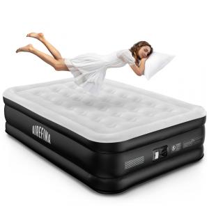 Colchão de Ar Airefina Full com Bomba Integrada, 46 cm de Altura, Inflação e Deflação Rápidas, Colchão Inflável Portátil para Visitas -