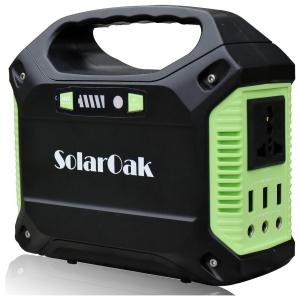 SolarOak Gerador de Energia Solar Portátil com Lanterna 42000mAh, 155Wh, 110V, 100W AC Outlet, 3X 12V DC, 3X USB