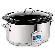 Panela Elétrica Programável 6L com Inserção de Cerâmica, 320W, 110V, ALL CLAD SD700450, Prateado