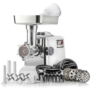 Moedor de carne elétrico refrigerado para serviço pesado, 4 placas de moagem, 3 lâminas,