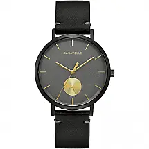 Relógio Masculino Analógico Quartzo de Couro, CARAVELLE 44A120, Marrom