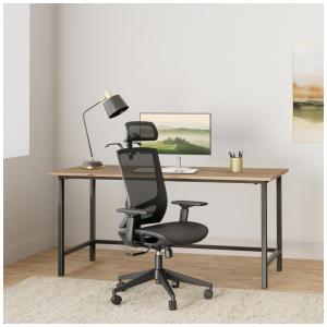 ZUNMOS C2809 BKZQ Cadeira de Escritório Ergonômica Giratória com Apoio de Braços e Suporte Lombar Ajustável, Preta