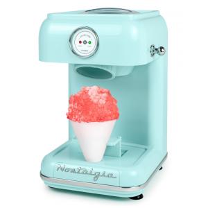 Nostalgia CLSC1AQ Máquina de Raspadinha Elétrica Retro Inclui 1 Cone Reutilizável, 110V, Azul Água