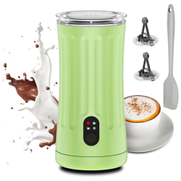 Espumador de Leite 4 em 1 Ovetedot, com Controle de Temperatura, Desligamento Automático, para Café, Latte, Cappuccino e Chá